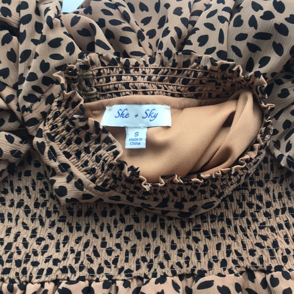 She & Sky Leopard Print Mini Dress - Picture 6 of 10